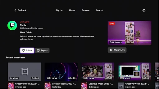 Twitch : streaming en live screenshot