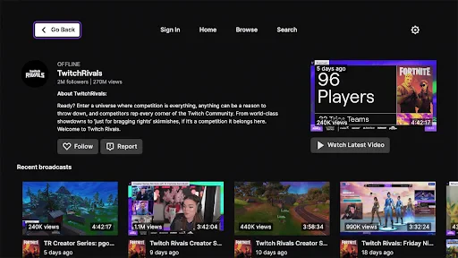 Twitch : streaming en live screenshot