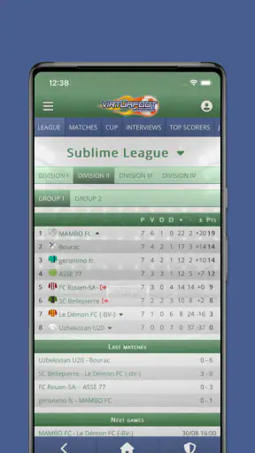 Virtuafoot Football Manager screenshot