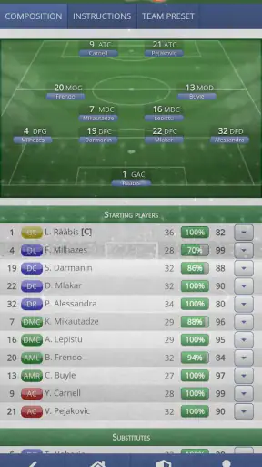 Virtuafoot Football Manager screenshot