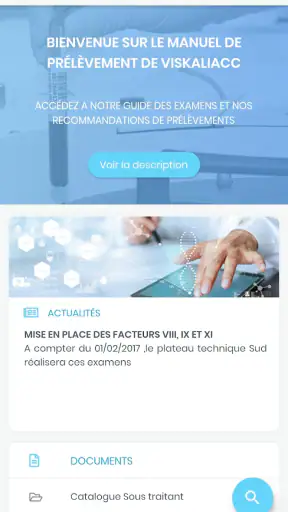 VISKALIACC – Catalogue des exa screenshot