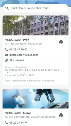 VISKALIACC – Catalogue des exa screenshot
