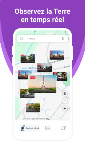 Vue satellite en direct, Terre screenshot