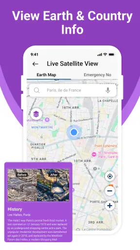 Vue satellite en direct, Terre screenshot