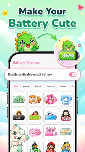 Emoji Battery: Status Bar Icon screenshot