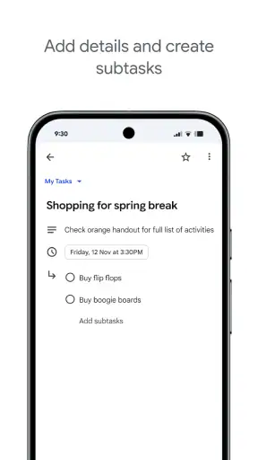 Google Tasks screenshot