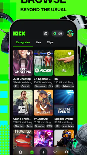 KICK: Live Streaming screenshot