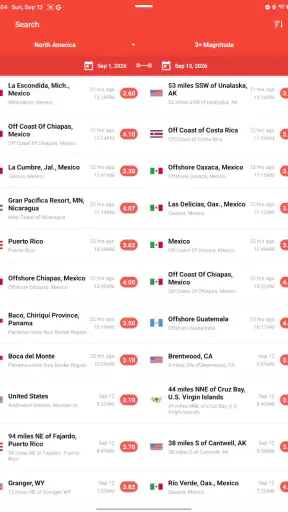 My Earthquake Alerts - Map screenshot