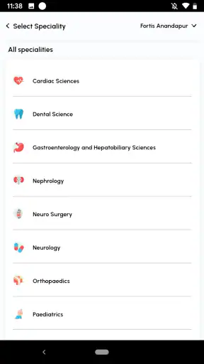 myFortis screenshot