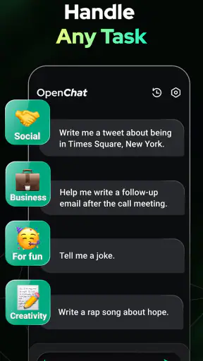Open Chat - AI bot app screenshot