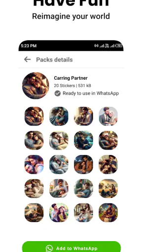 Romantic Stickers WASticker.ly screenshot