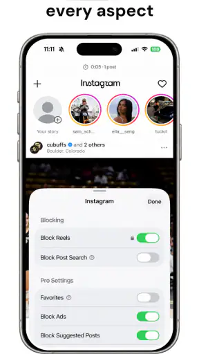 Sociallite -Block Reels&Shorts screenshot
