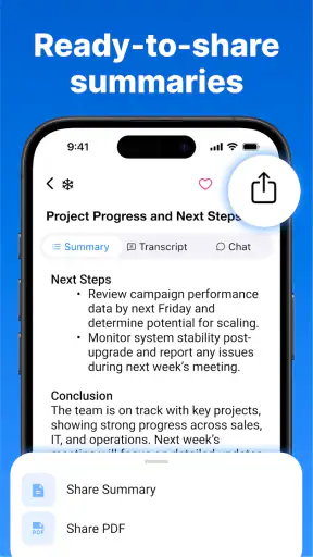 Summary - AI Note Taker screenshot