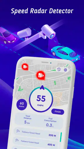 גלאי מצלמת מהירות - מכ"ם screenshot