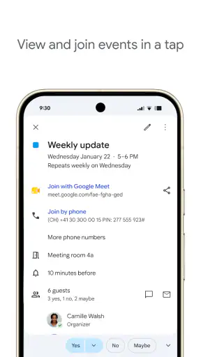 ‏יומן Google screenshot