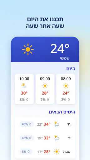 מזג אוויר ומכ״ם גשם screenshot