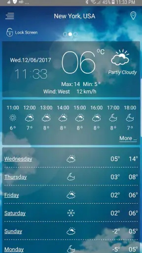 תחזית מזג האוויר screenshot