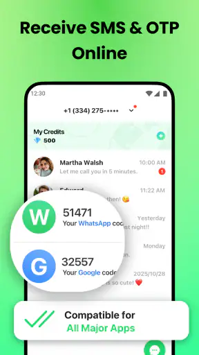 2nd Phone: SMS, Call, Verify screenshot