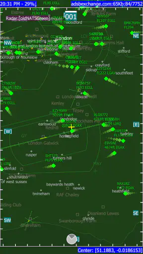 ADSB Flight Tracker screenshot