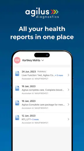 Agilus Diagnostics: ब्लड टेस्ट screenshot