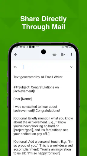 AI Email Writer screenshot