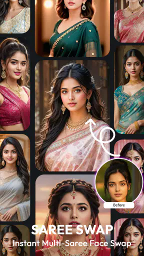 AI Saree & Dress Swap: MiSaree screenshot