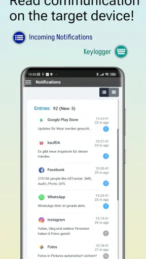 AllTracker Control Center screenshot