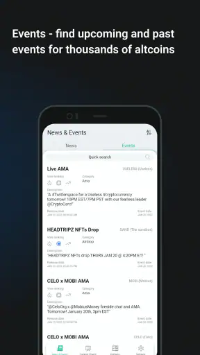 altFINS screenshot