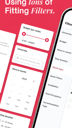 amber: find student apartments screenshot