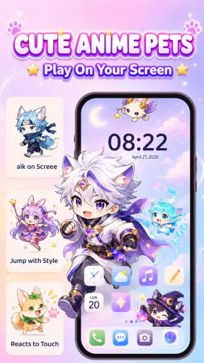 Anime Shimeji: स्क्रीन पेट्स screenshot