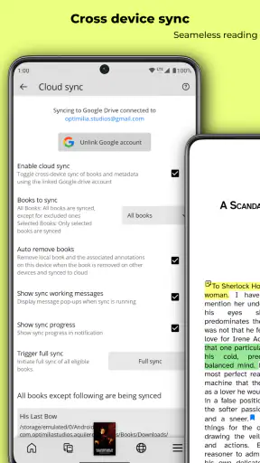 Aquile Reader - eBook EPUB PDF screenshot