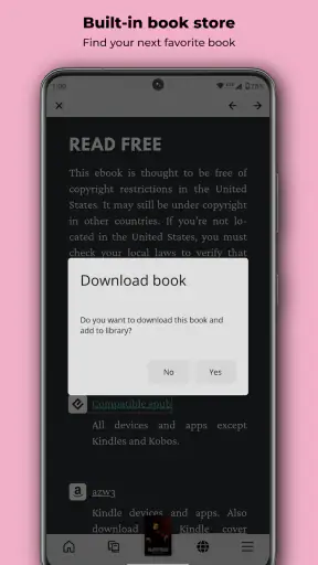 Aquile Reader - eBook EPUB PDF screenshot
