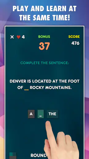 Articles Grammar Test screenshot