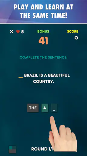 Articles Grammar Test screenshot