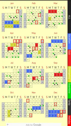Attendance & Leave Tracker v.2 screenshot