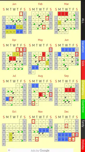Attendance & Leave Tracker v.2 screenshot