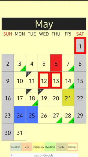 Attendance & Leave Tracker v.2 screenshot