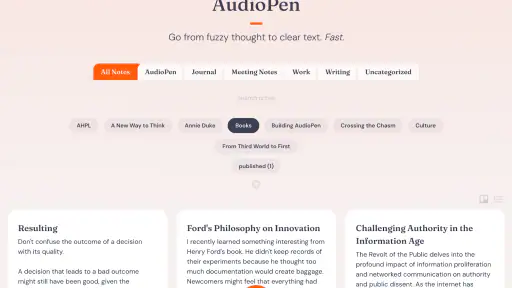 AudioPen screenshot