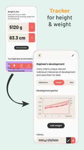 Baby Years Development Tracker screenshot