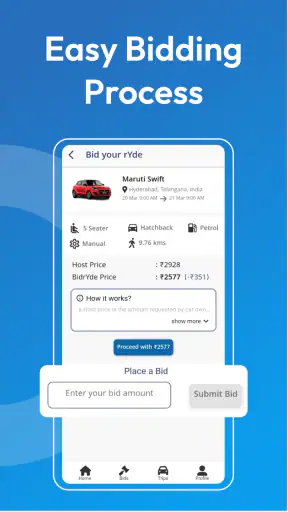 BidrYde - Self Drive Cars screenshot