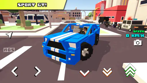 Blocky Car Racer - रेसिंग गेम screenshot