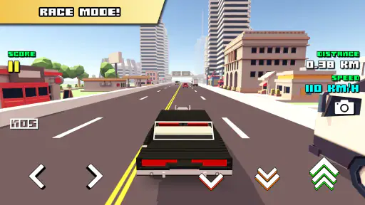 Blocky Car Racer - रेसिंग गेम screenshot