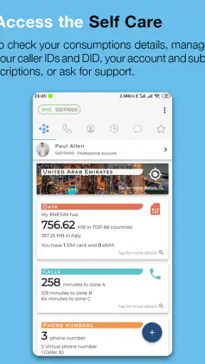 BNESIM: eSIM, Voice, Room, VPN screenshot
