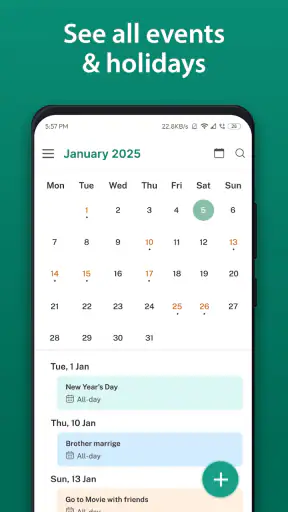 Calendar 2026 screenshot