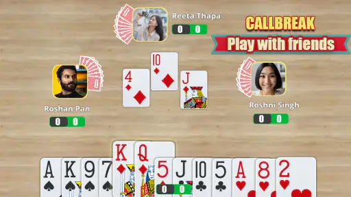 Callbreak Online: Lakadi Tash screenshot