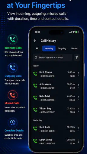 Call History Detail Any Number screenshot