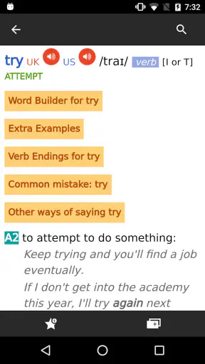 Cambridge English Dictionary screenshot