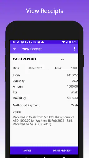 Cash Receipt Generator screenshot