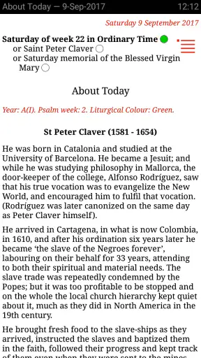 Catholic Calendar: Universalis screenshot