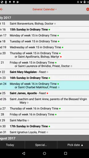 Catholic Calendar: Universalis screenshot